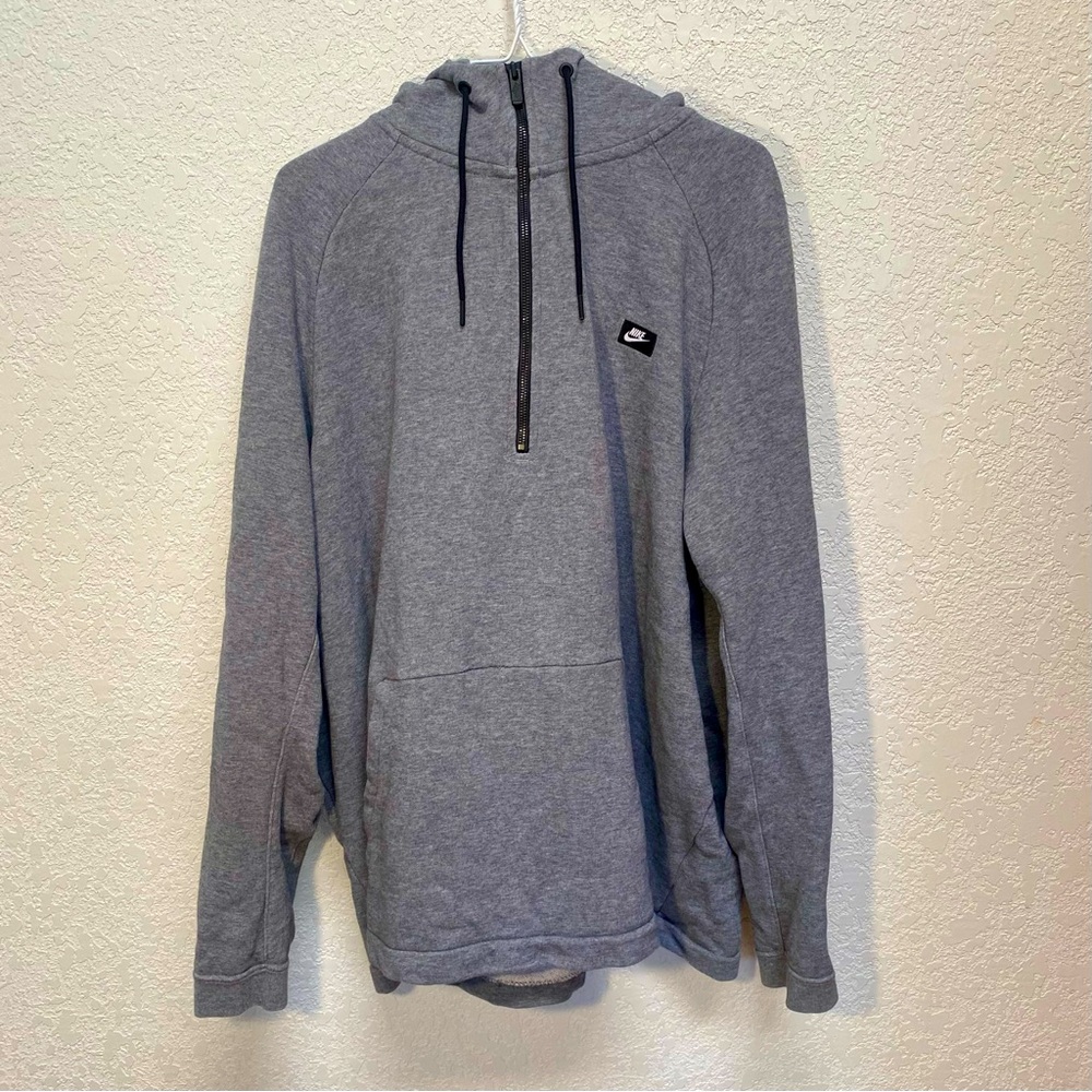 Nike Hoodie Men’s 2XL Half Zip Modern Carbon Heather Pullover Sport Sweatshirt